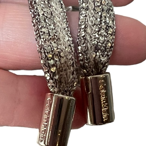 Calvin Klein Metallic Ruched Drawstring Top 3X Gold Shimmer Long Sleeve Stretchy - Picture 9 of 15